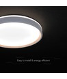 V-Tac 60W Designer plafondlamp met afstandsbediening - 3-in-1 CCT, dimbaar, houtafwerking