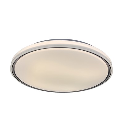 60W LED design plafondlamp met afstandsbediening - 3-in-1 CCT, dimbaar, zwarte ring, incl. lichtbron