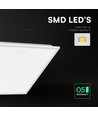 V-Tac 60x60 LED paneel, 40W - 120lm/W, CCT, Backlit