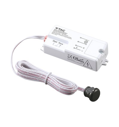 V-Tac infrarood bewegingssensor - Wit, 2-in-1, max 200W LED, IP20 binnen