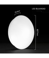 V-Tac plafondlamp met magnetronsensor - Wit, voor E27-lamp