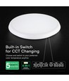 V-Tac 18W LED-sensorlamp met CREE - 5-in-1 CCT, IP65, 6 jaar garantie