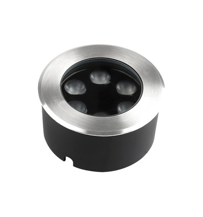 V-Tac 6W LED grondspot - IP67, 4000K, zilveren behuizing, incl. lichtbron