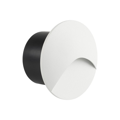 3W LED inbouwspot voor trappen - Rond, wit, aluminium, IP65, 3000K, incl. lichtbron