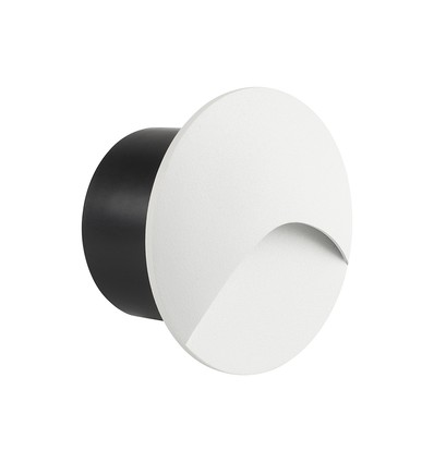 3W LED inbouwspot voor trappen - Rond, wit, aluminium, IP65, 3000K, incl. lichtbron