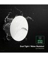 3W LED inbouwspot voor trappen - Rond, wit, IP65, 3000K
