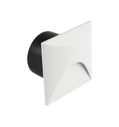 3W LED inbouwspot voor trappen, vierkant - IP65, wit, 3000K