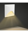 3W LED inbouwspot voor trappen, vierkant - IP65, wit aluminium, 3000K, incl. lichtbron