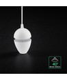 V-Tac 9W LED hanglamp - 3000K, witte behuizing