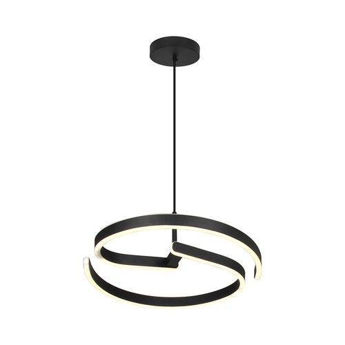 25W LED design hanglamp - Ø40cm, Sandy Black, 4000K, decoratieve plafondlamp