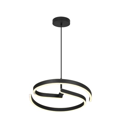 25W LED design hanglamp - Ø40cm, Sandy Black, 4000K, decoratieve plafondlamp