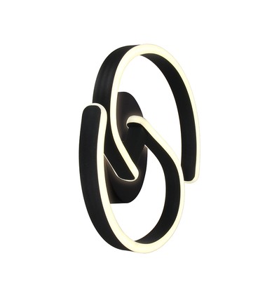 22W LED design wandlamp - 30x11cm, 4000K, zwart, incl. lichtbron