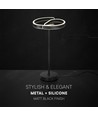 V-Tac 25W LED design tafellamp - 4000K, mat zwart, decoratief