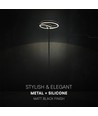 25W LED design vloerlamp - Ø30 x 142cm, mat zwart, 4000K