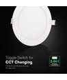 18W Ø22,5cm Backlit LED inbouwpaneel - 3-in-1 CCT, Cree chip, 6 jaar garantie, rond