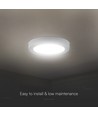 V-Tac 12W Ø17cm Backlit opbouwpaneel - 3-in-1 CCT, Cree chip, 6 jaar garantie, ronde witte rand
