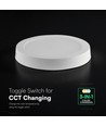 V-Tac 18W Ø22,5cm Backlit opbouwpaneel - 3-in-1 CCT, Cree chip, 6 jaar garantie, rond