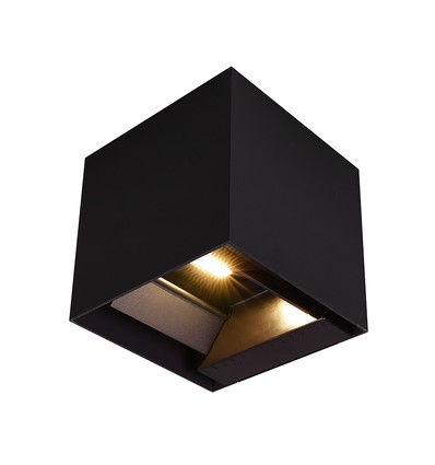 V-Tac 9W Solara wandlamp met sensor - Zonne-energie, PIR, IP65, 3-in-1 CCT, zwarte behuizing