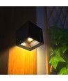 V-Tac 9W Solara wandlamp met sensor - Zonne-energie, IP65, 3-in-1 CCT, zwart