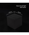 V-Tac 9W Solara wandlamp met sensor - Zonne-energie, PIR, IP65, 3-in-1 CCT, zwarte behuizing