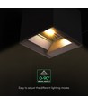 V-Tac 9W Solara wandlamp met sensor - Zonne-energie, IP65, 3-in-1 CCT, zwart