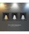 V-Tac 9W Solara wandlamp met sensor - Zonne-energie, IP65, 3-in-1 CCT, zwart