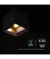 V-Tac 9W Solara wandlamp met sensor - Zonne-energie, IP65, 3-in-1 CCT, zwart