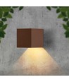 V-Tac 9W Solara wandlamp met sensor, CCT - IP65, PIR-sensor, Corten kleur, zonne-energie, 3 lichtkleuren