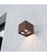 V-Tac 9W Solara wandlamp met sensor, CCT - IP65, PIR-sensor, Corten kleur, zonne-energie, 3 lichtkleuren