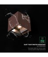 V-Tac 9W Solara wandlamp met sensor, CCT - IP65, PIR-sensor, Corten kleur, zonne-energie, 3 lichtkleuren