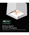 V-Tac 9W Solara wandlamp met sensor - IP65, wit, 3-in-1 CCT, zonne-energie