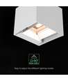 V-Tac 9W Solara wandlamp met sensor - IP65, wit, 3-in-1 CCT, zonne-energie