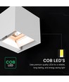 V-Tac 9W Solara wandlamp met sensor - IP65, wit, 3-in-1 CCT, zonne-energie