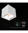 V-Tac 9W Solara wandlamp met sensor - IP65, wit, 3-in-1 CCT, zonne-energie
