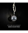 20W LED Designer Hanglamp - Ø23cm, Rookglas, 3000K, Hoogte 180cm, incl. lichtbron