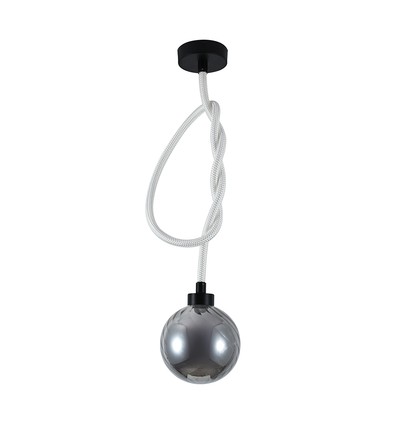 V-Tac 20W LED hanglamp - Ø18cm, 3000K, rookglas, decoratieve plafondlamp