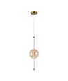 8W LED design hanglamp - Ø15cm, 3000K, Amber/Wit, decoratieve plafondlamp