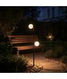 Set van 2 LED tuinlampen 3W - Zwart, IP65, 3000K, incl. lichtbron