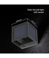 V-Tac 9W Solara wandlamp met sensor - IP65, zwart, 3-in-1 CCT, zonne-energie