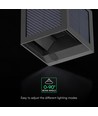 V-Tac 9W Solara wandlamp met sensor - IP65, zwart, 3-in-1 CCT, zonne-energie