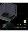 V-Tac 9W Solara wandlamp met sensor - IP65, zwart, 3-in-1 CCT, zonne-energie