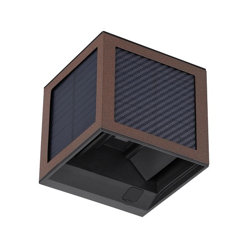 V-Tac 9W Solara wandlamp met sensor, CCT - IP65, Cortenkleurig, zonne-energie