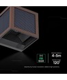 V-Tac 9W Solara wandlamp met sensor, CCT - IP65, Cortenkleurig, zonne-energie