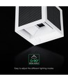 V-Tac 9W LED wandlamp op zonne-energie met sensor - CCT, IP65, witte behuizing, PIR sensor