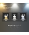 V-Tac 9W LED wandlamp op zonne-energie met sensor - CCT, IP65, witte behuizing, PIR sensor
