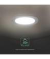 V-Tac 6W Ø10,6cm Backlit LED Inbouwpaneel - 3-in-1 CCT, CREE Chip, 6 Jaar Garantie, Rond