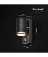 GU10 wandlamp met PIR-sensor - IP44 buiten, zonder lichtbron