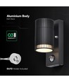 GU10 wandlamp met PIR-sensor - IP44 buiten, zonder lichtbron