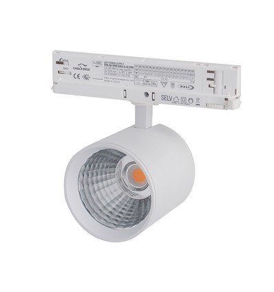 LEDlife 30W witte DALI spanningsrail spot - RA 90, 38 graden, 3-fasen