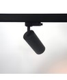10W 3-fasen RA97 dimbare spanningsrail spot - 110lm/w, zwart